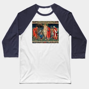 ADORATION OF THE MAGI William Morris,Burne-Jones Christmas Tapestry Baseball T-Shirt